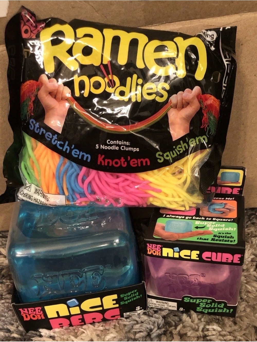 Needoh lot , Ramen Noodles, Nice Burg & Nice Cube Sold As Set HTF